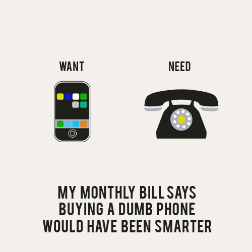 Mi factura dice que un teléfono más sencillo hubiera sido una mejor decisión
