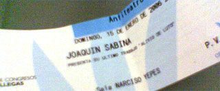 Entrada del concierto de Joaquín Sabina en Murcia