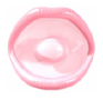 Labios formados por un preservativo