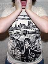 Camiseta parodia del cuadro 