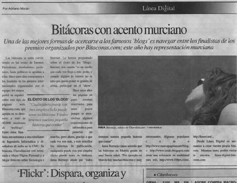 Chavalina. Diario en el diario Nueva Linea